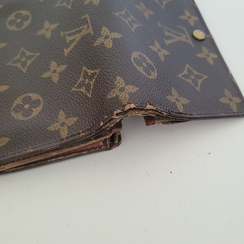 Louis Vuitton Portefeuille Tresor Bifold Wallet Medium Monogram Brown Vintage - Picture 10 of 13